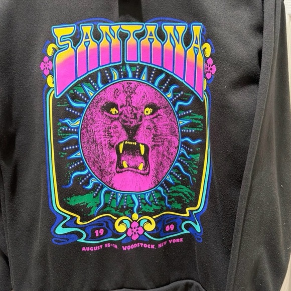 2021 Carlos Size XS Copy of the 1969 Woodstock Black Sweatshirt - Picture 2 of 4